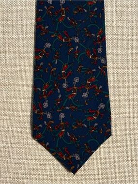 Jerry Garcia J. Garcia Lady With Apple Socks Silk Novelty Tie Blue